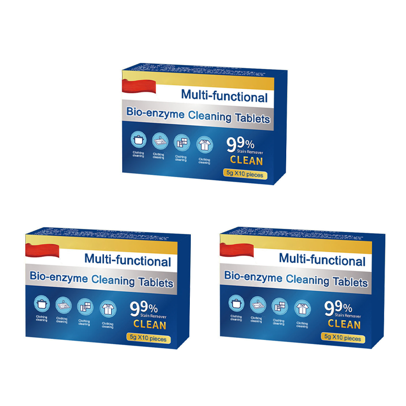 Allsidige rengjøringstabletter med bioenzymer