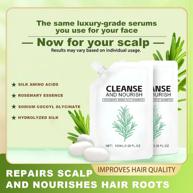 🧴 KÖP 2 FÅ 1 GRATIS! ✨ Slätt & glansigt hårshampoo - Naturlig tillväxt, djup reparation av hårfolliklar, sulfatfri formula för alla hårtyper 🌟📦