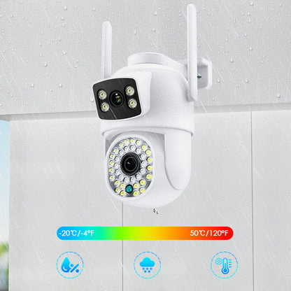 🔥Nya kampanjer - 50% procents rabatt🔥HD-övervakningskamera med dubbla linser och automatisk spårning
