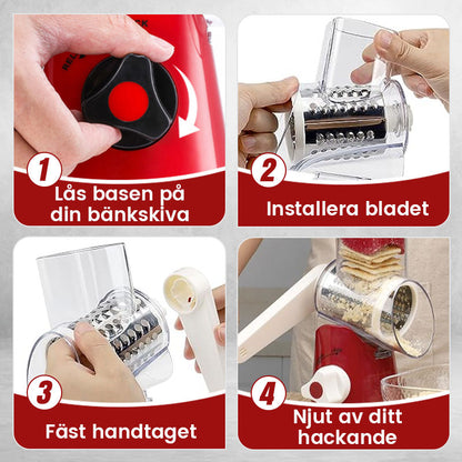 🥕Limiterad tid till halva priset-3 i 1 roterande osthyvel grönsaksrivare