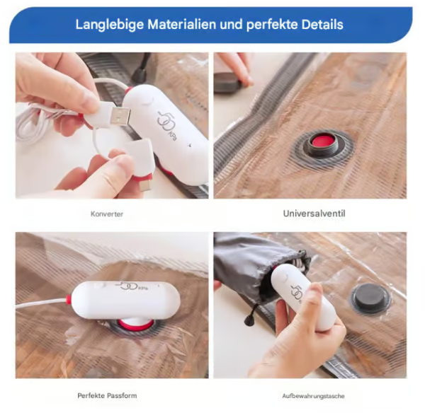 ⏰2025 Nyheter 80% rabatt Begränsad tid🔥USB Elektrisk Vakuumkompressionspåse - Spara utrymme och resa lätt!