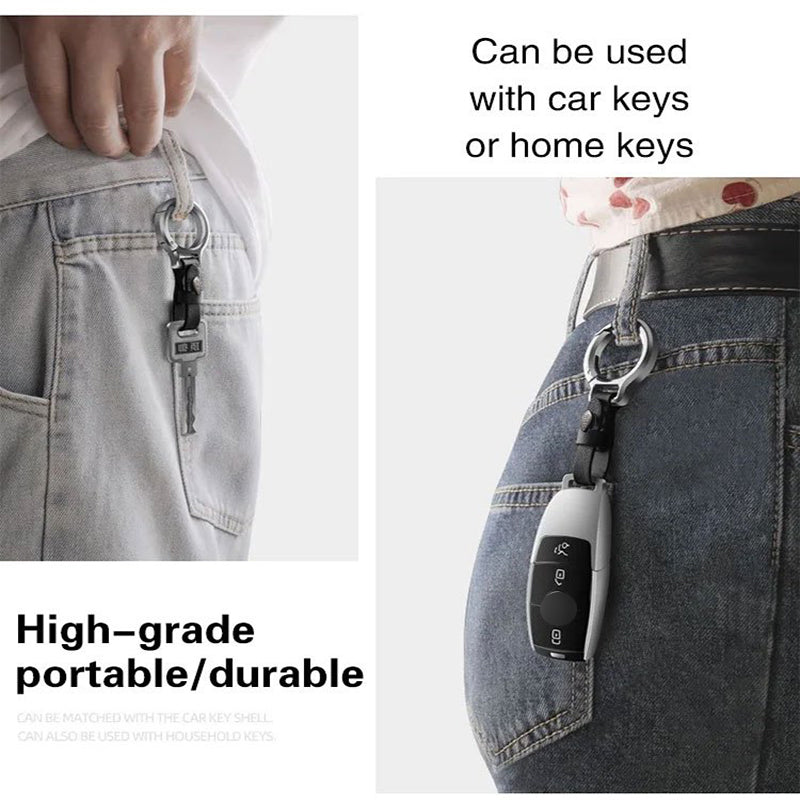 Lyxig Läder Bilnyckelring