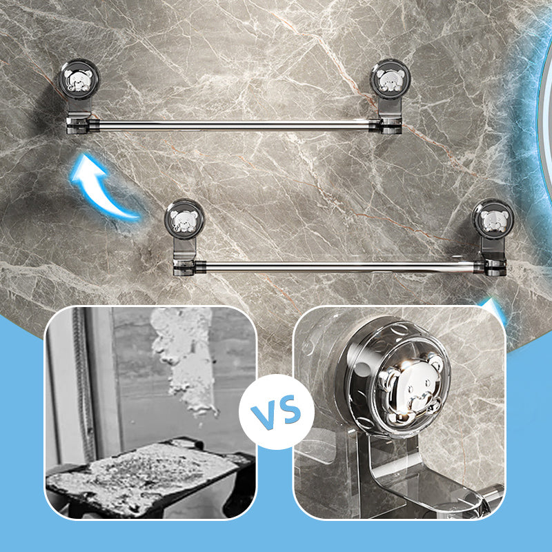 🛁 Light Luxury No-Punch – infällbar handdukshängare med sugkopp✨