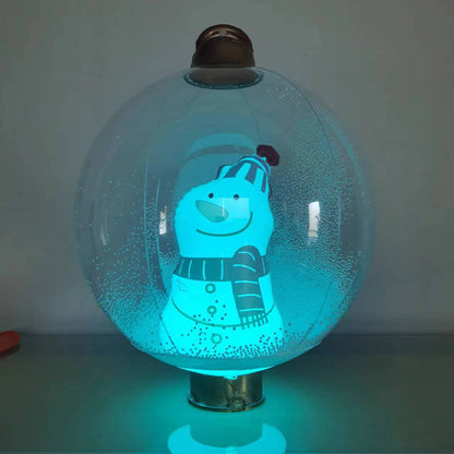 Utomhus jul PVC uppblåsbar dekorerad boll