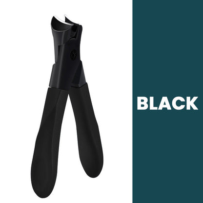 Vinklad nagelklippare med bred mun -- stänkskyddad och kraftig