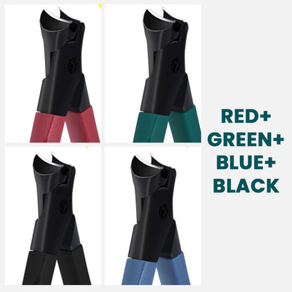 Vinklad nagelklippare med bred mun -- stänkskyddad och kraftig