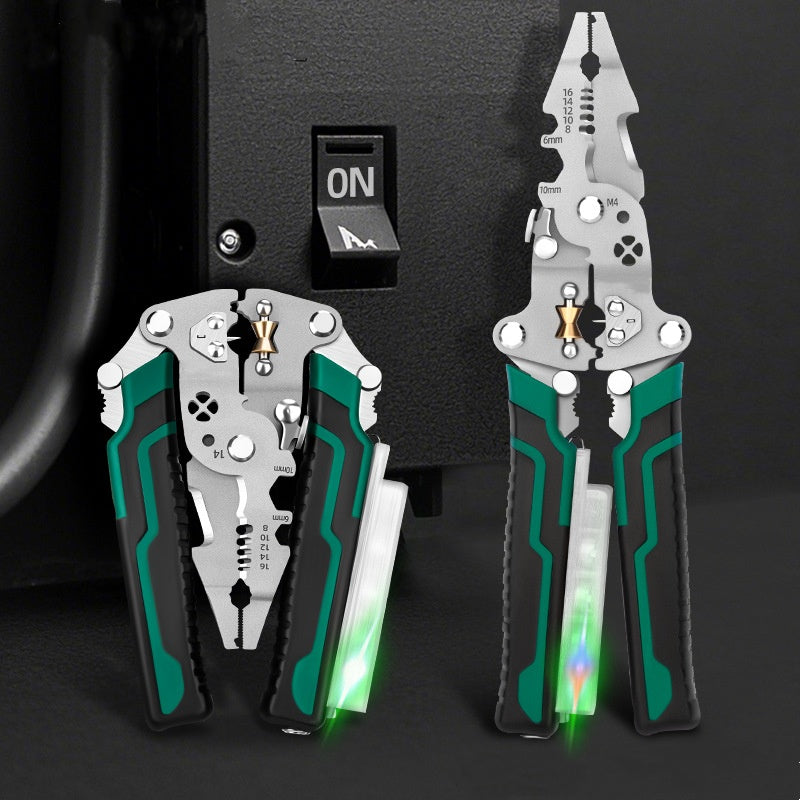 🔧FÄRDIG MED 5 VERKTYG🔥Elektrisk Mät-tång – Mäter spänning + klipper + bänder i EN!