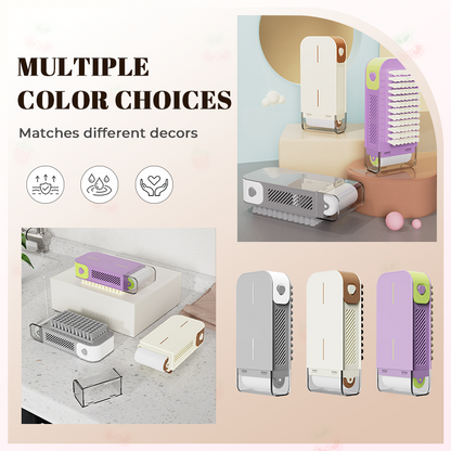 Multifunktionell tvålbox med skrubbfunktion och förvaringsdispenser